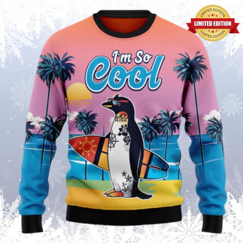 Penguin I'M So Cool Ugly Sweaters For Men Women