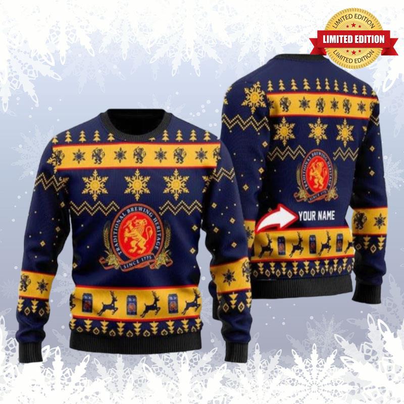 Personalized Name Funny Lone Star Beer Christmas Gift Ugly Sweaters For Men Women