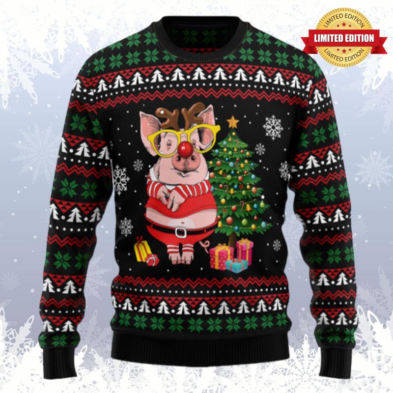 Pig Gorgeous Reindeer Ugly Sweaters For Men Women