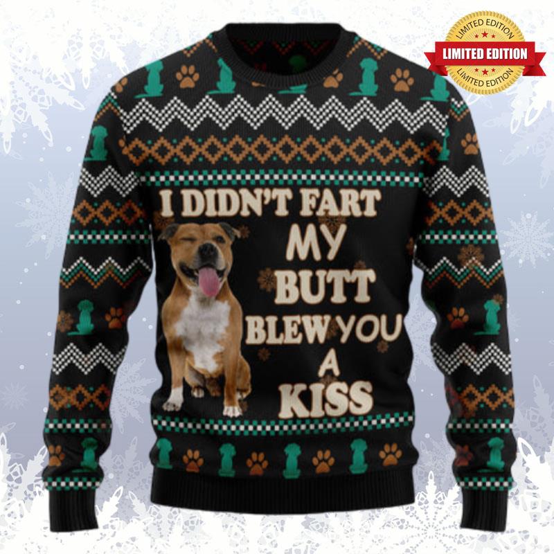 Pit Bull A Kiss Ugly Sweaters For Men Women