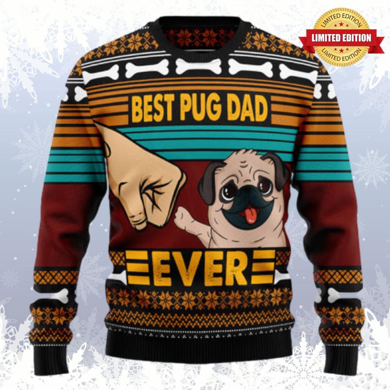 Pug Best Dog Dad Ugly Sweaters For Men Women