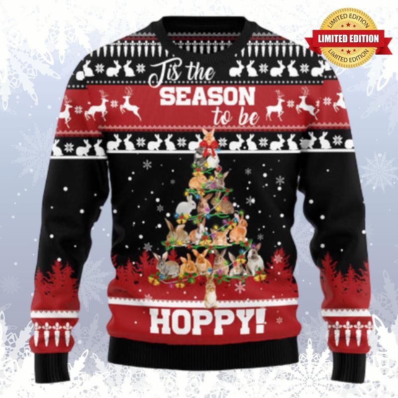 Rabbit Christmas Tree Ugly Sweaters For Men Women