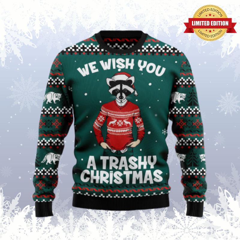 Raccoon A Trashy Christmas Ugly Sweaters For Men Women