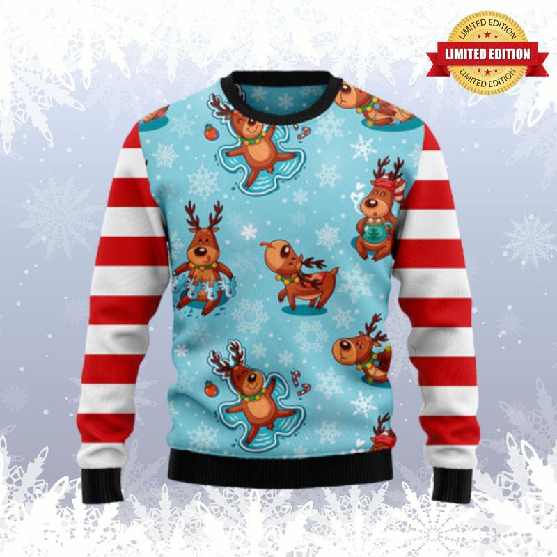 Reindeer Cute T2310 Ugly Sweaters For Men Women