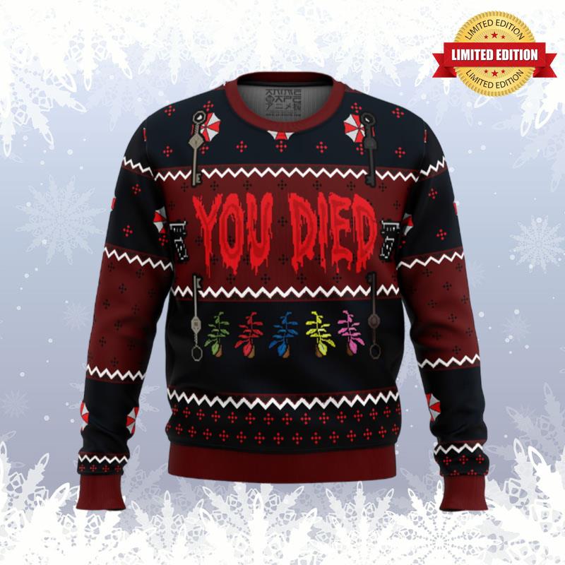 Resident Evil You Died Ugly Sweaters For Men Women