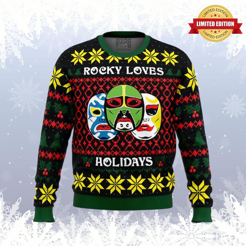 Rocky Loves Holidays 3 Ninjas Ugly Sweaters For Men Women