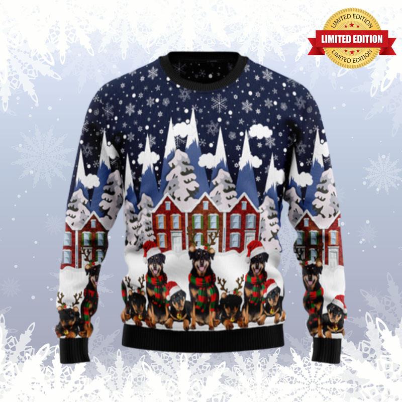 Rottweiler Family Ugly Sweaters For Men Women