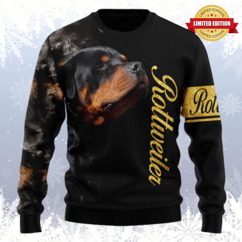 Rottweiler Half Cool Ugly Sweaters For Men Women