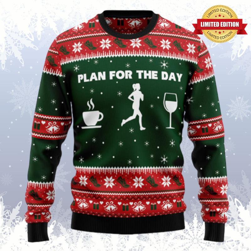 Running Plan For The Day Ugly Sweaters For Men Women