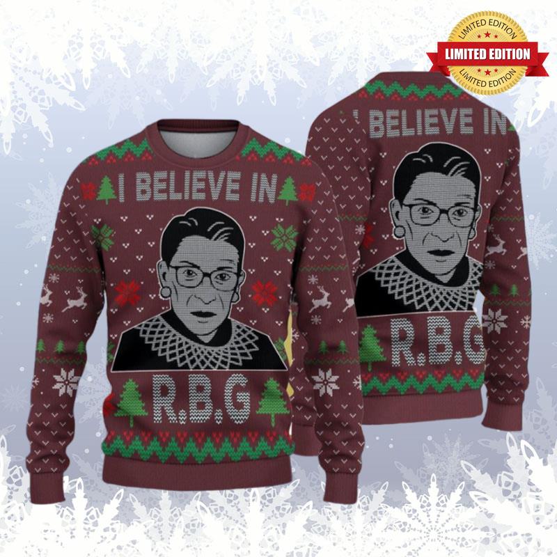 Ruth Bader Ginsburg Rbg Christmas Knitting Pattern Pattern Christmas Ugly Sweaters For Men Women