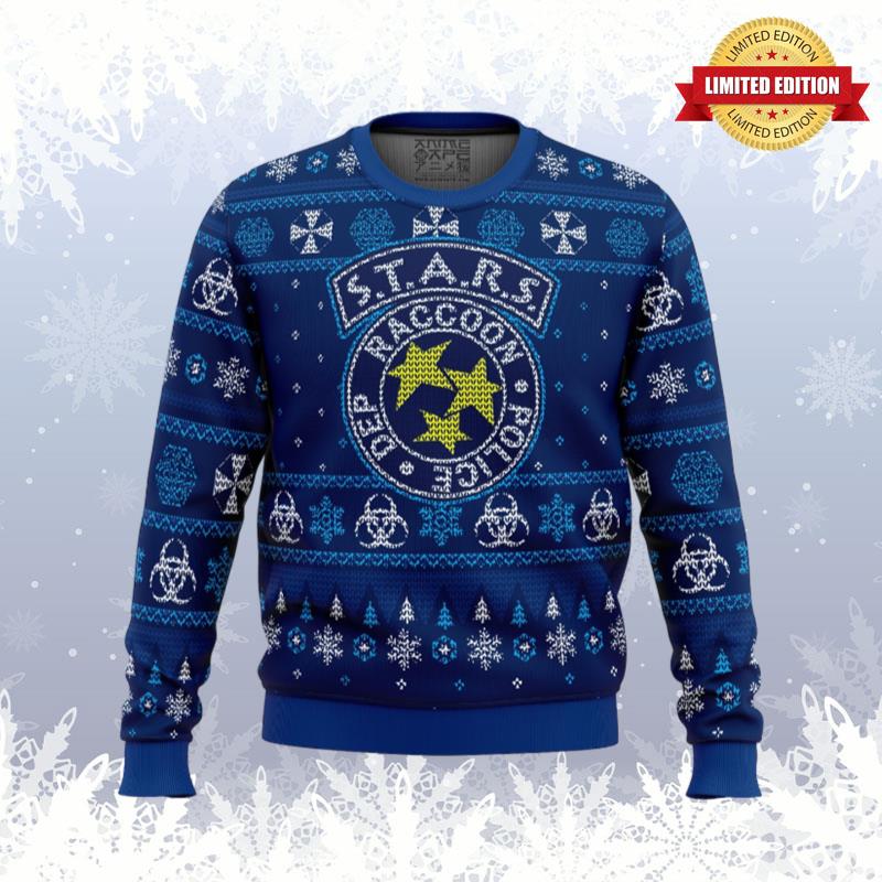 STARS Racoon City Police Resident Evil Ugly Sweaters For Men Women