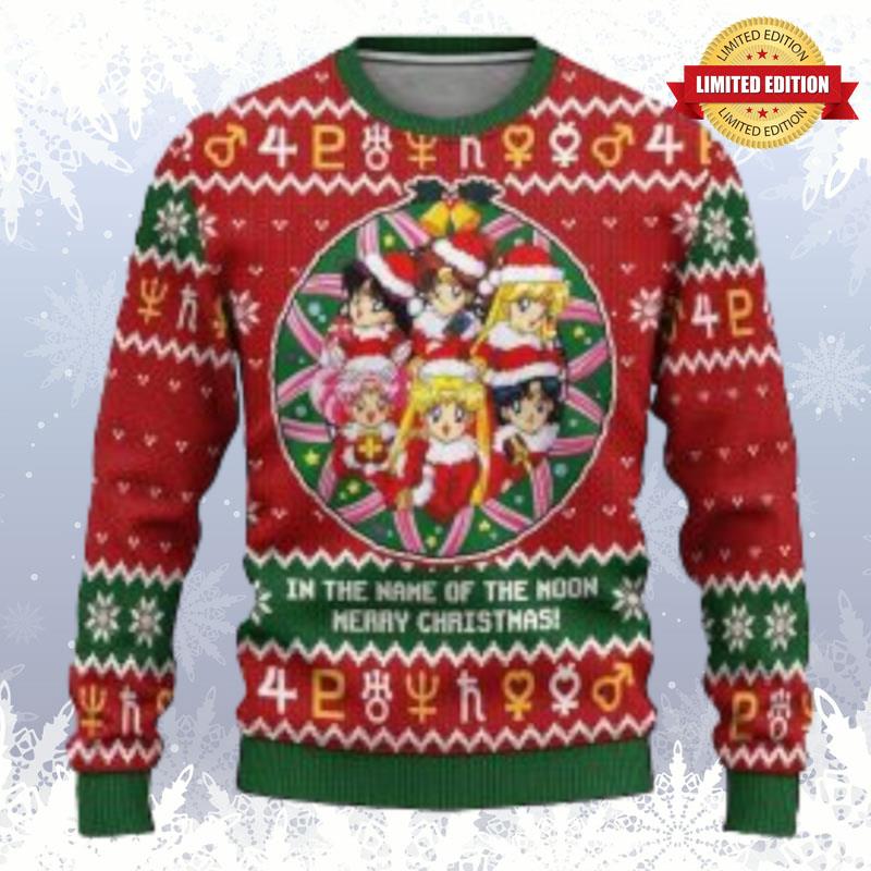 Sailor Moons Xmas Ugly Sweaters For Men Women