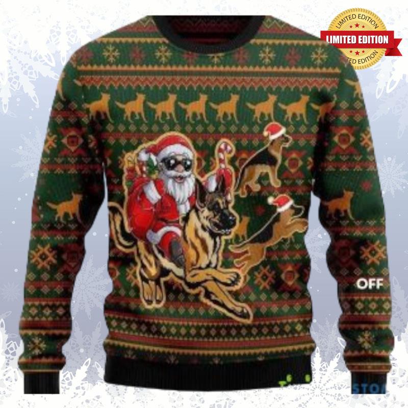 Santa And Dog Ugly Sweaters For Men Women