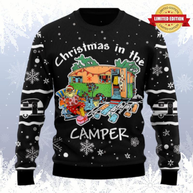 Santa Camping Ugly Sweaters For Men Women