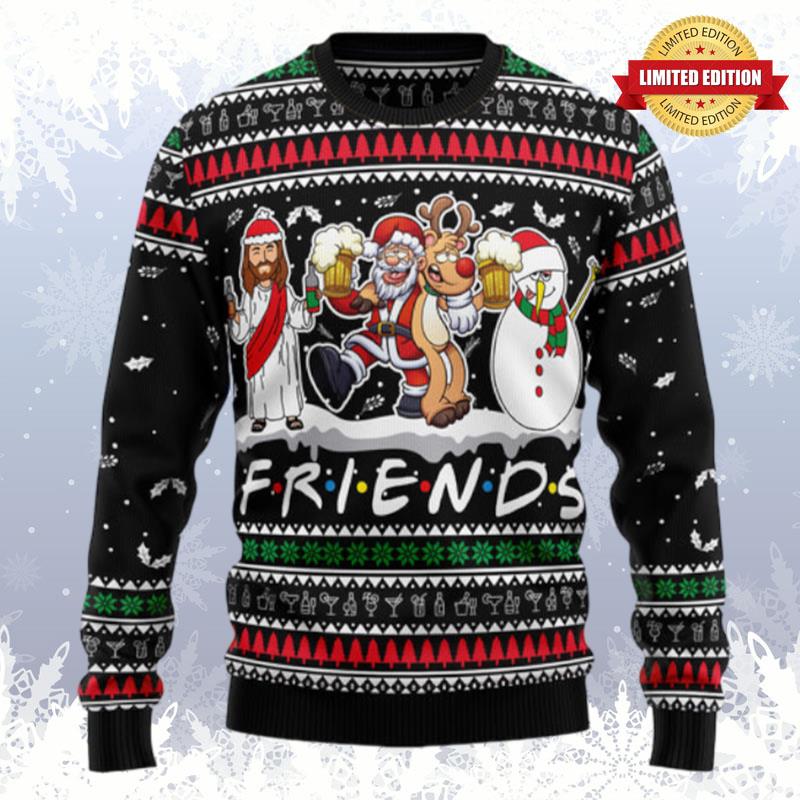 Santa Claus Jesus Friend Ugly Sweaters For Men Women
