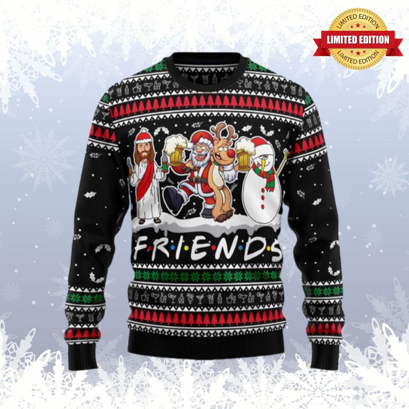 Santa Claus Jesus Friend Ugly Sweaters For Men Women