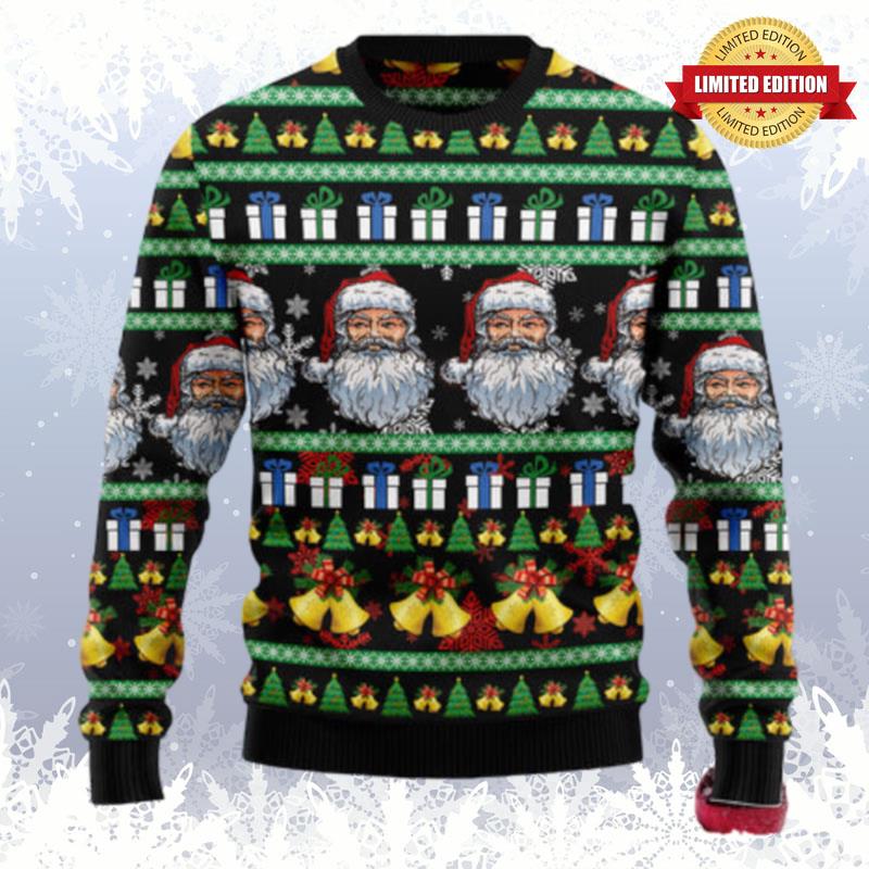 Santa Claus Jingle Bell Ugly Sweaters For Men Women