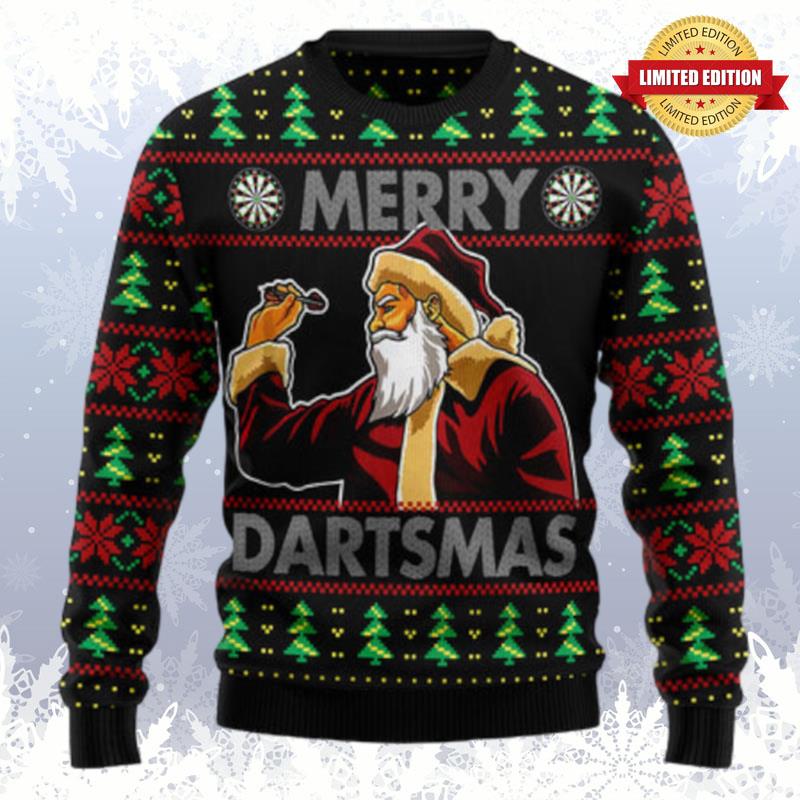 Santa Claus Merry Dartsmas Ugly Sweaters For Men Women