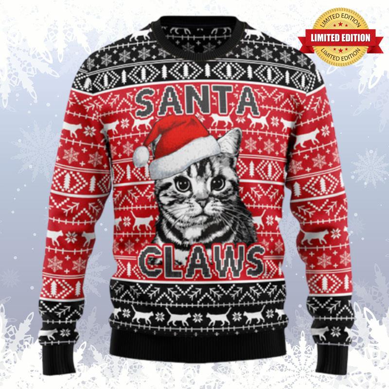 Santa Claws Cat Ugly Sweaters For Men Women