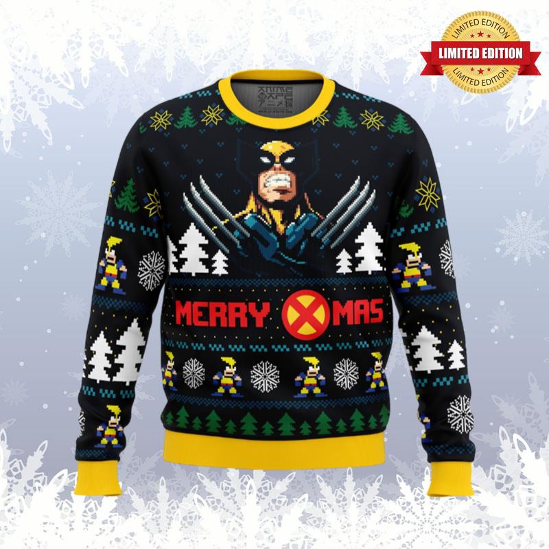 Santa Claws Wolverine Marvel Ugly Sweaters For Men Women