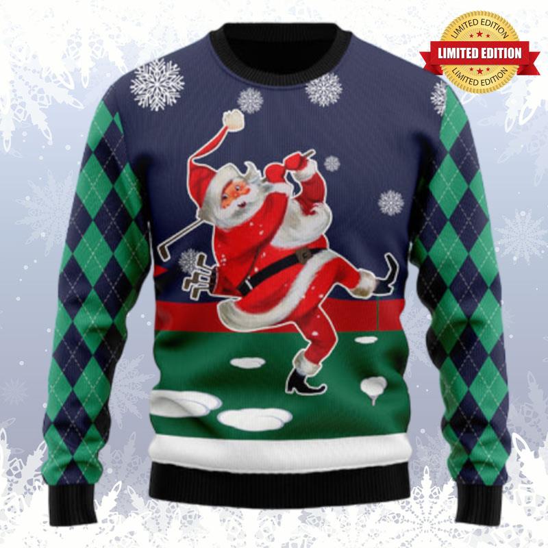 Santa Golfer Ugly Sweaters For Men Women