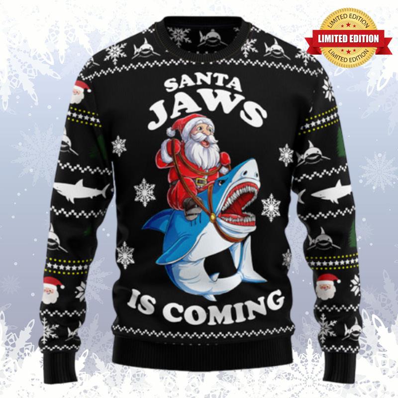 Santa Jaws Ugly Sweaters For Men Women