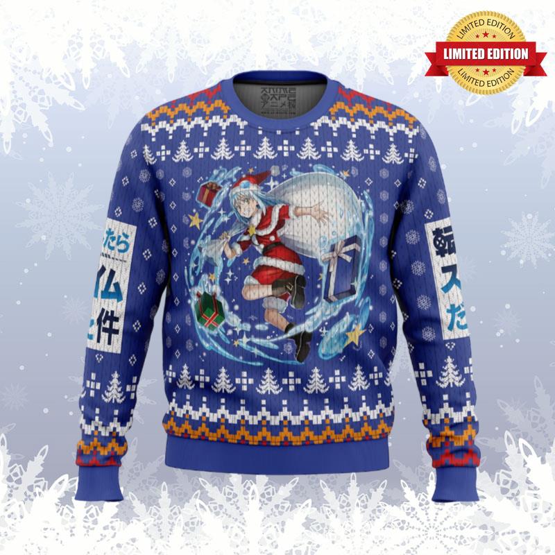 Santa Rimuru That time I got reincarnated as a slime Ugly Sweaters For Men Women