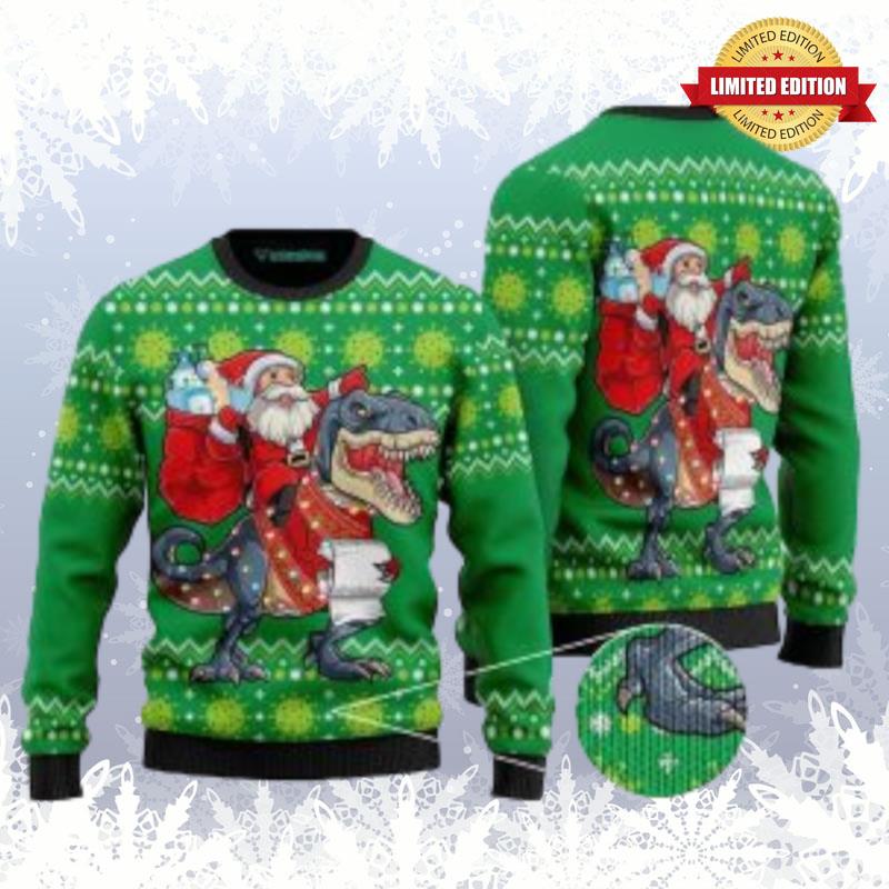 Santa Tree Rex Ugly Sweaters For Men Women