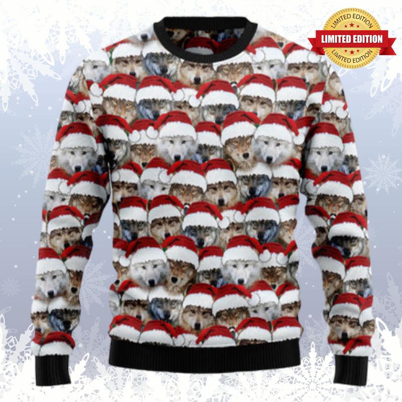 Santa Wolf Ugly Sweaters For Men Women