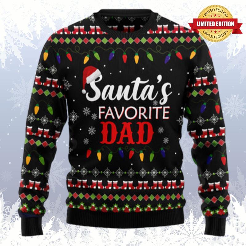 Santa'S Favorite Dad Ugly Sweaters For Men Women