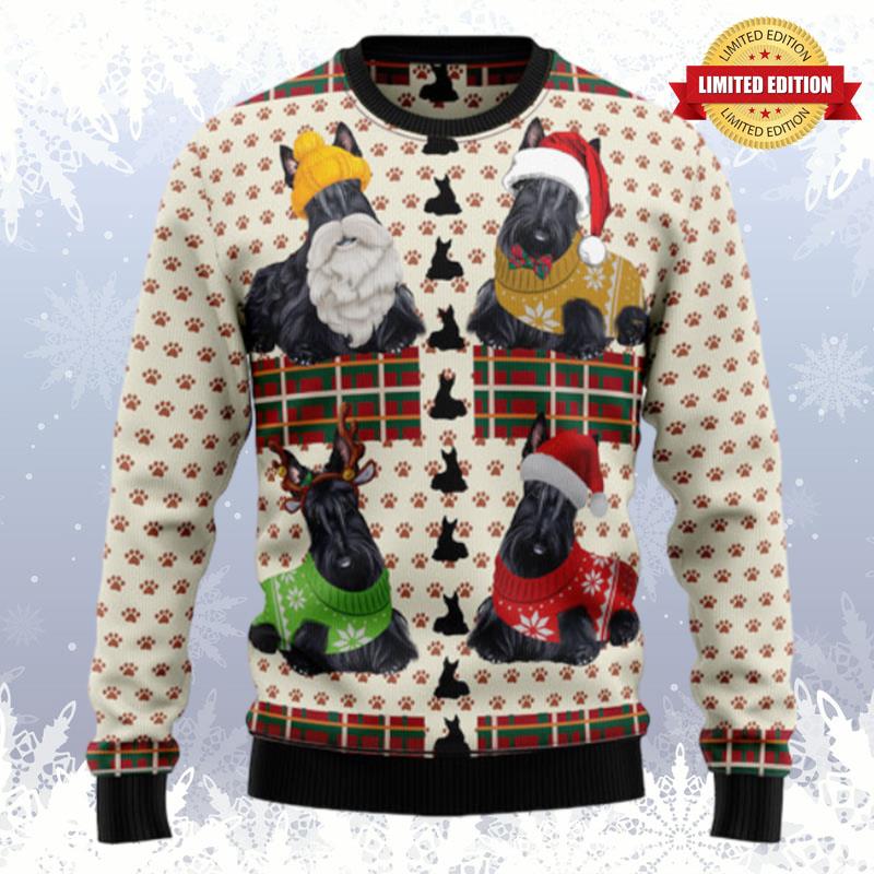 Scottish Terrier Christmas Ugly Sweaters For Men Women