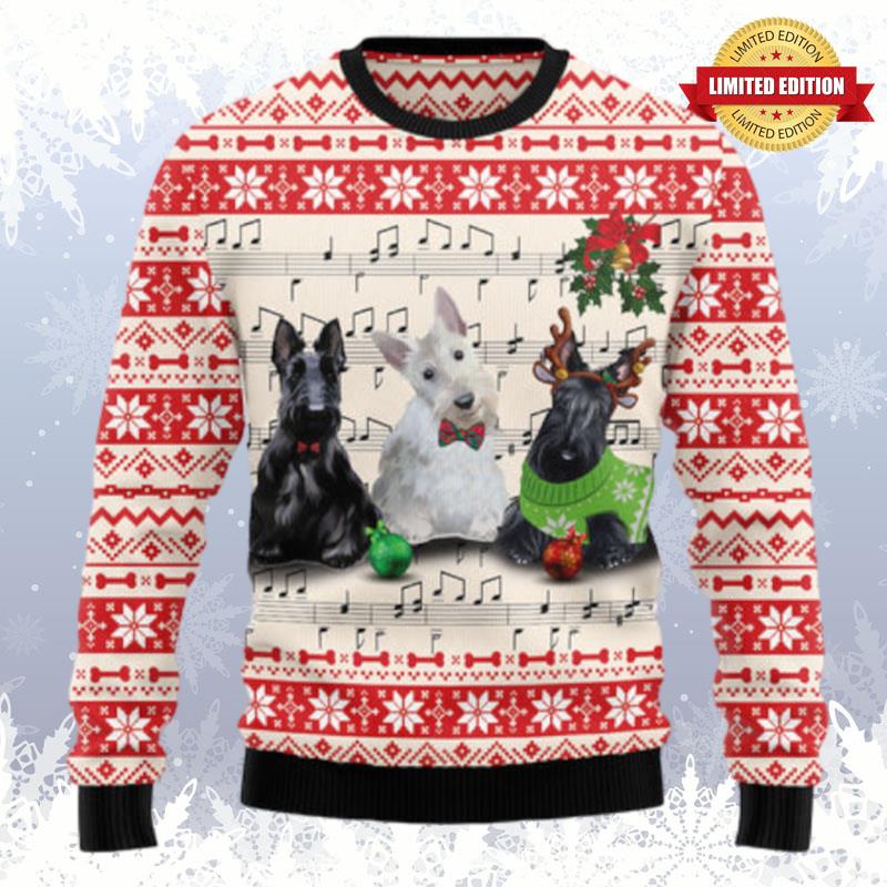 Scottish Terrier Music Ugly Sweaters For Men Women