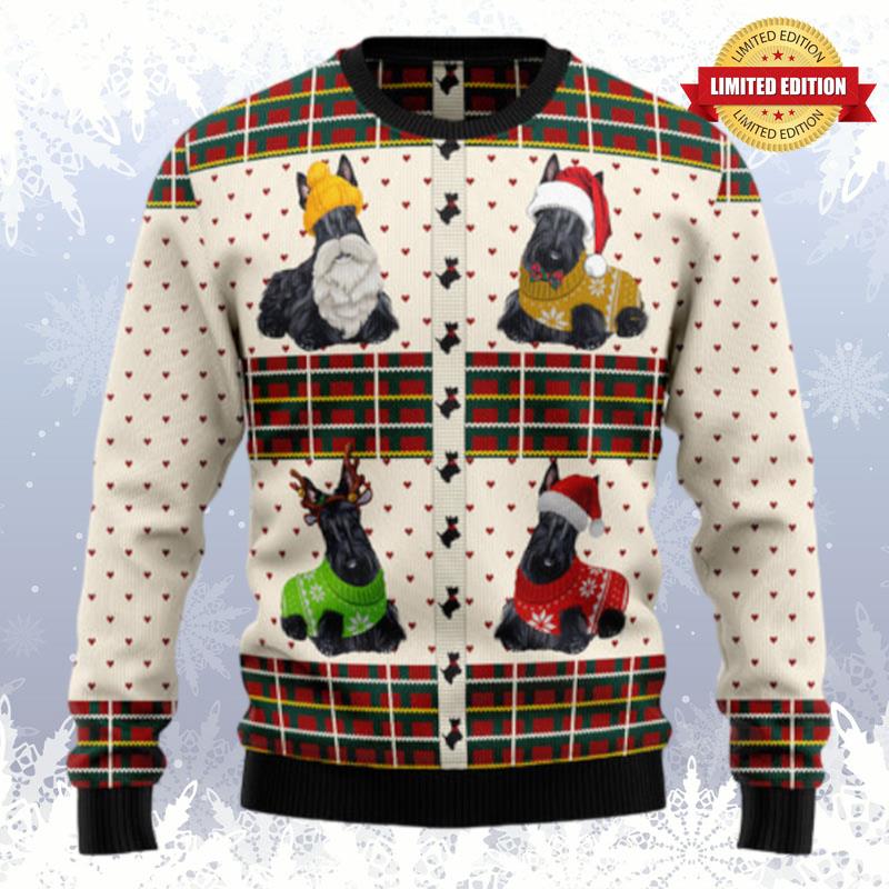 Scottish Terriers Xmas Ugly Sweaters For Men Women