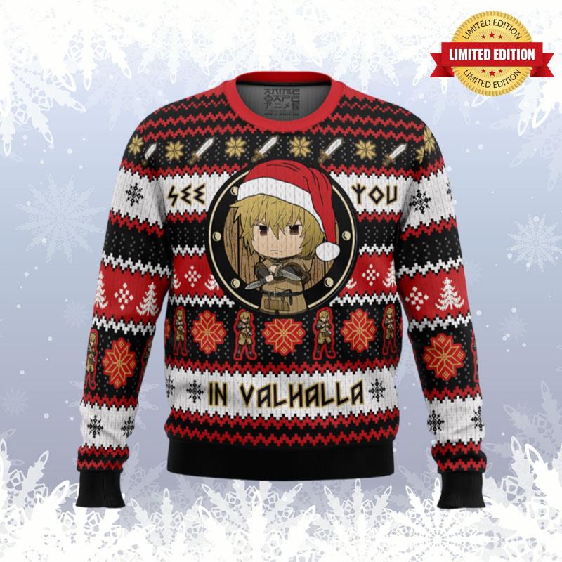 See You in Valhalla Vinland Saga Ugly Sweaters For Men Women