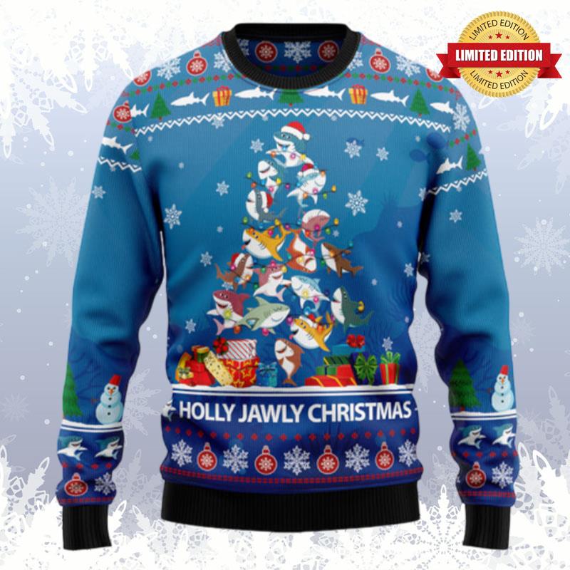 Shark Holly Jawly Christmas Ugly Sweaters For Men Women