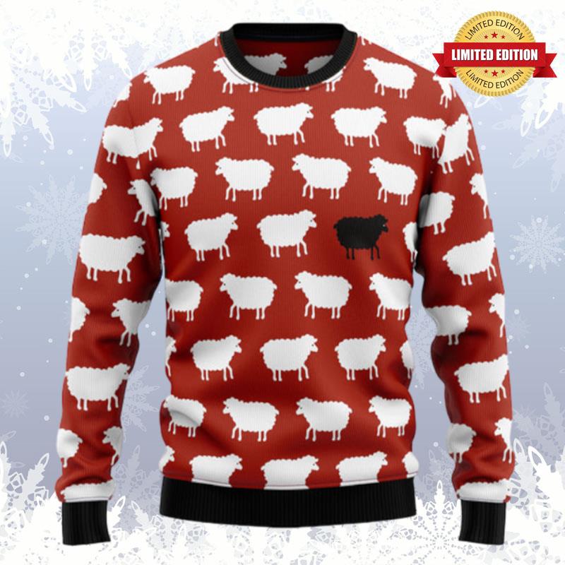 Sheep Black And White Ugly Sweaters For Men Women