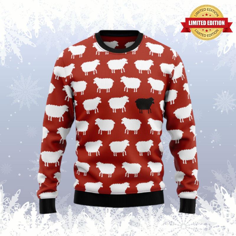 Sheep Black And White Ugly Sweaters For Men Women