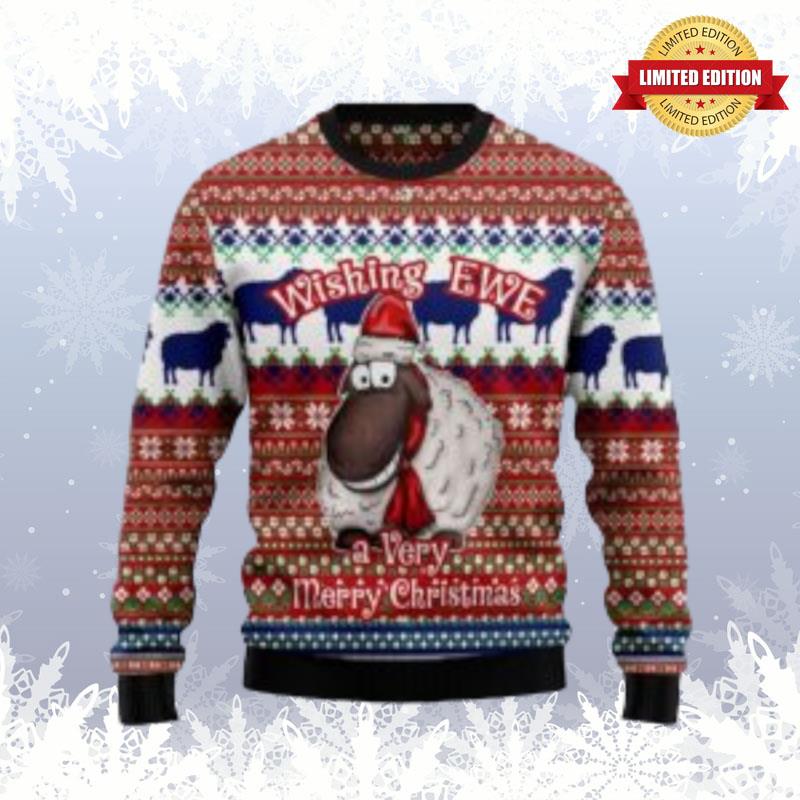 Sheep Wishing Ewe Ugly Sweaters For Men Women