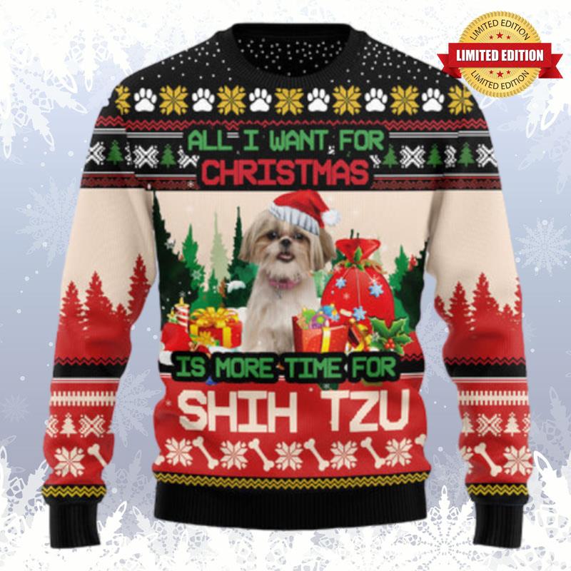 Shih Tzu More Time Ugly Sweaters For Men Women