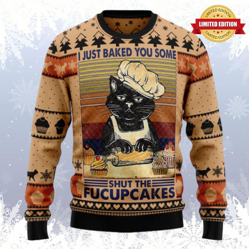 Shut The Fucupcakes Christmas Ugly Sweaters For Men Women