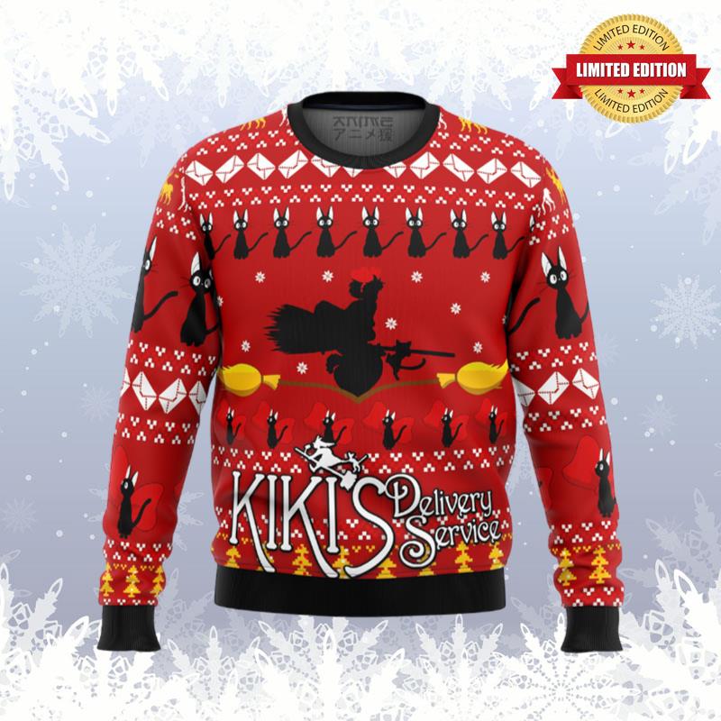 Silhouette Kiki's Delivery Service Ugly Sweaters For Men Women