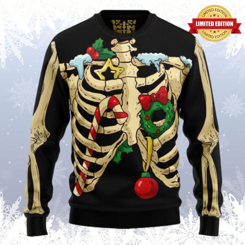 Skeleton Christmas Awesome Ugly Sweaters For Men Women