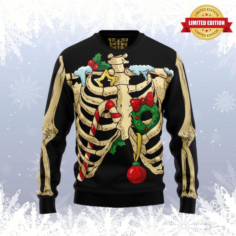 Skeleton Christmas Awesome Ugly Sweaters For Men Women