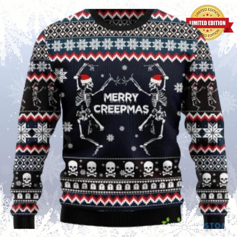 Skeleton Merry Xmas Ugly Sweaters For Men Women