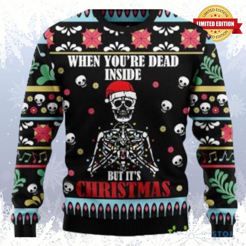 Skull And Skeleton Christmas Ugly Sweaters For Men Women