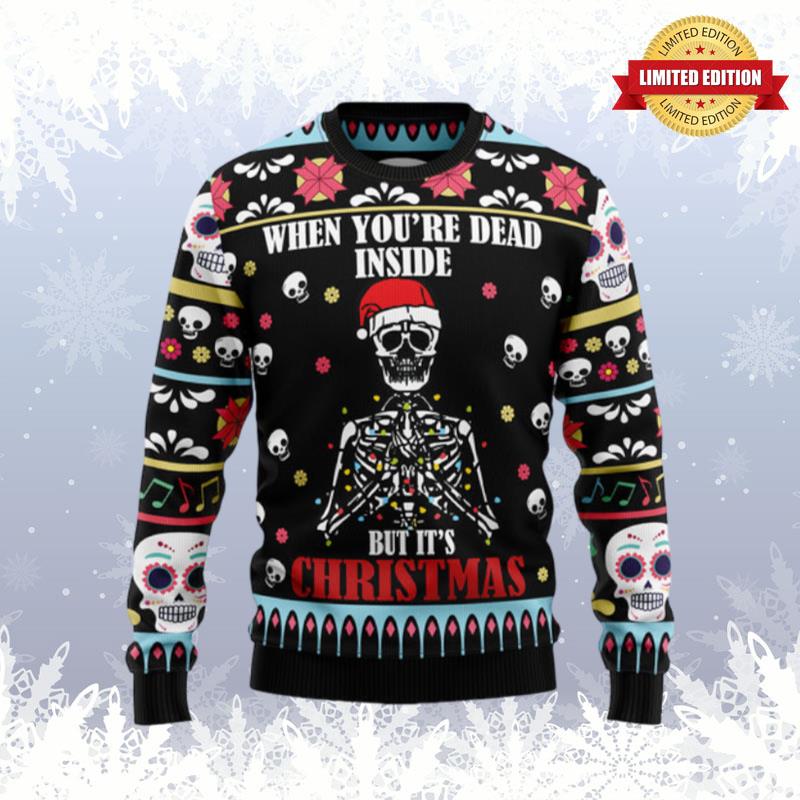 Skull Christmas Inside Ugly Sweaters For Men Women