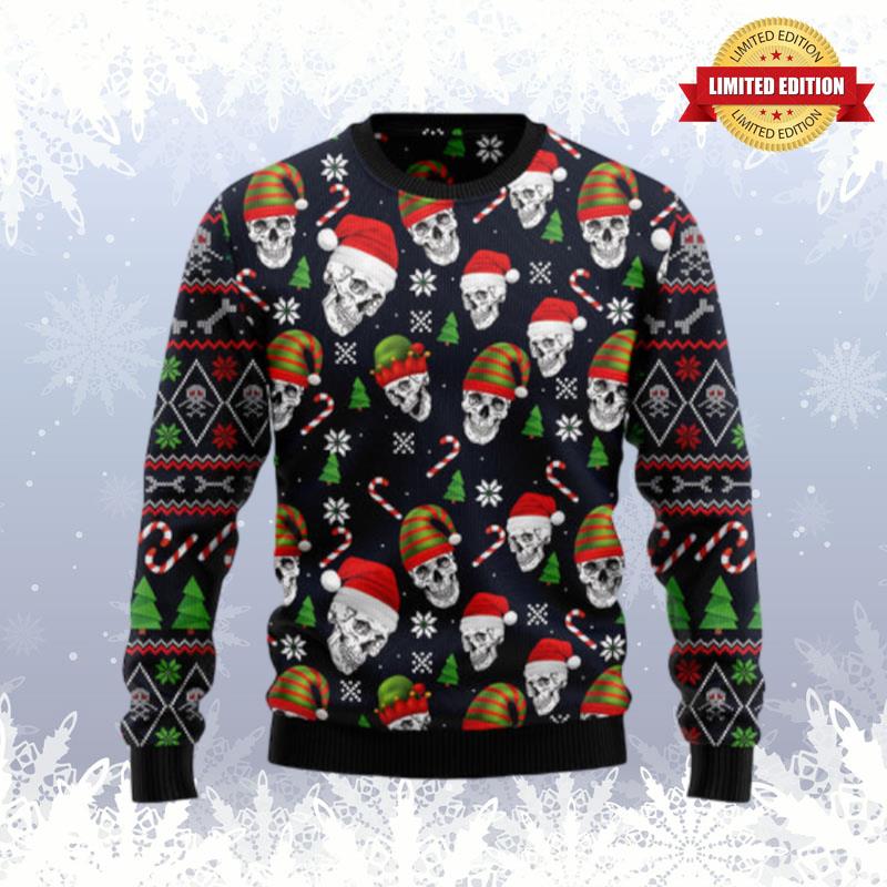 Skull Face Ugly Sweaters For Men Women