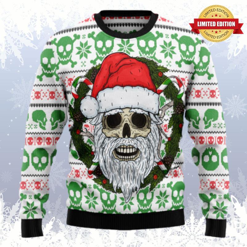 Skull Santa Clause Ugly Sweaters For Men Women