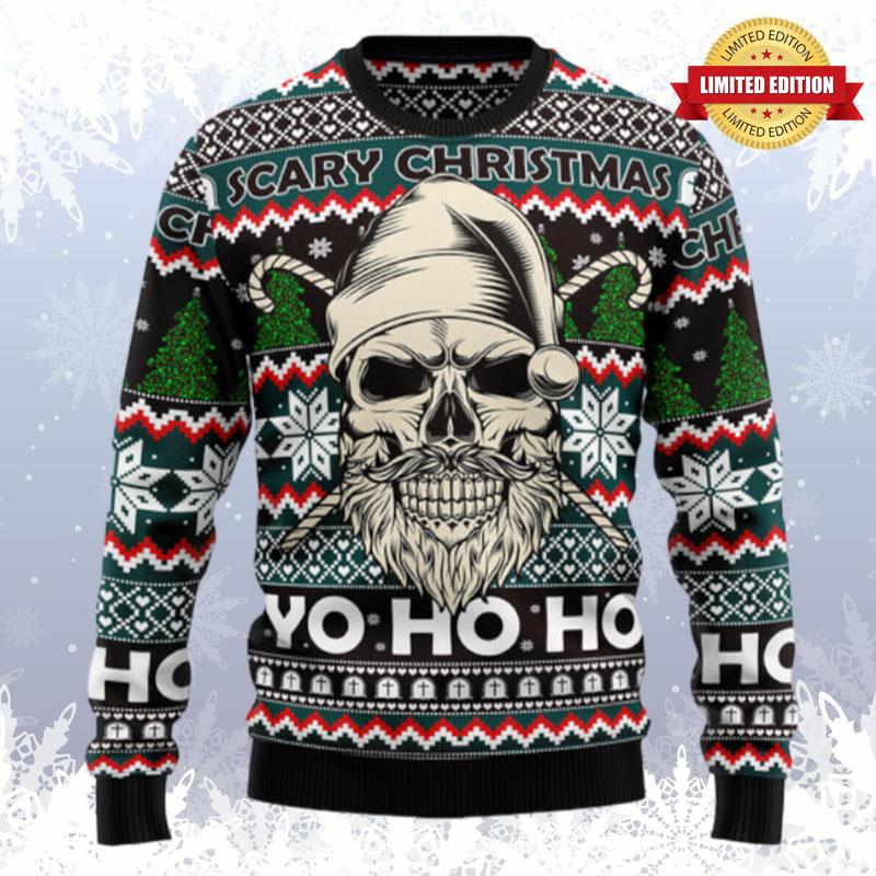 Skull Scary Christmas Ugly Sweaters For Men Women