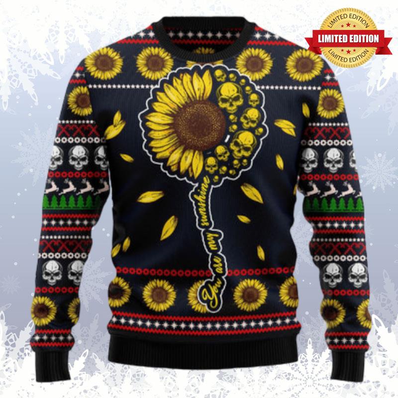 Skull Sunflower Ugly Sweaters For Men Women